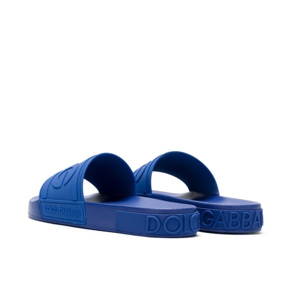 Dolce & Gabbana Logo embossed pool slide - rubber. EU 42. US 9 - Picture 2 of 4
